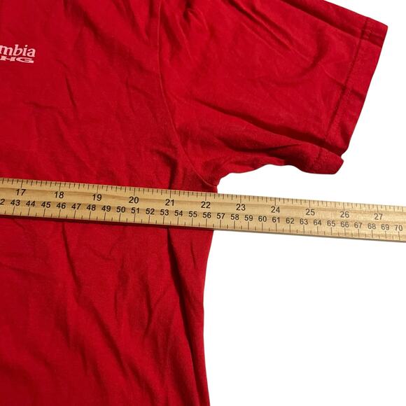 Columbia PHG Mens XL Red Short Sleeve Performance Hunting Gear Dog Crew Neck - Picture 9 of 10
